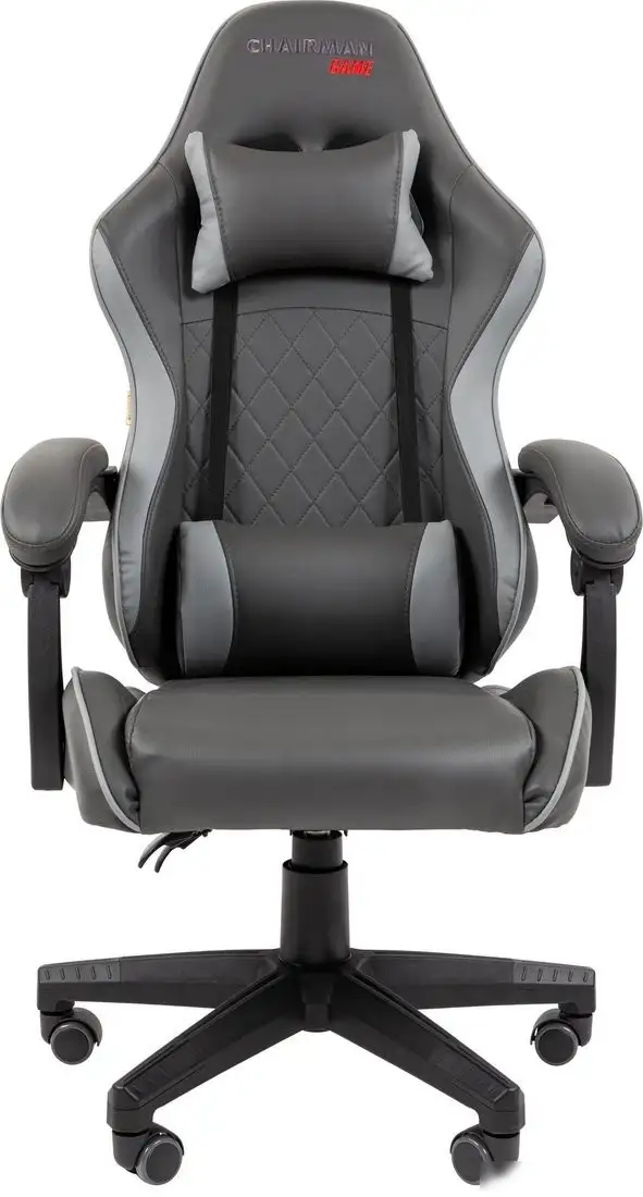 Игровое (геймерское) кресло CHAIRMAN CH28 (экокожа, черный/серый) – фото товара