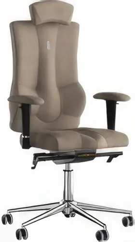 Кресло Kulik System Elegance (азур/хром, карамель с подголовником) – изображение в каталоге