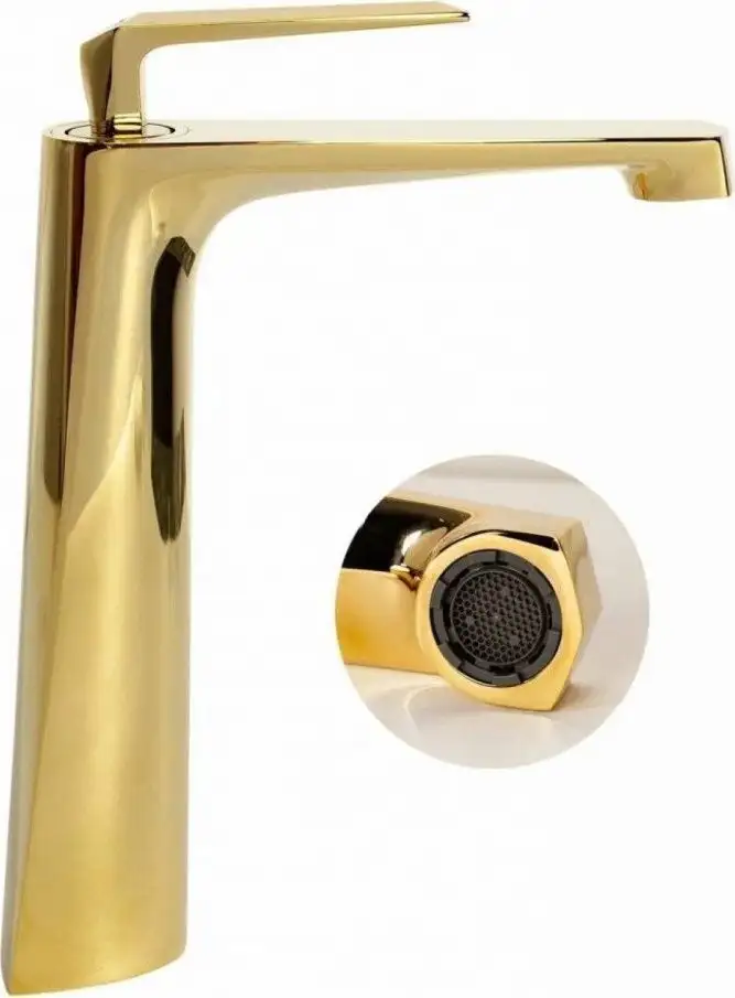 Смеситель Hansberge H2068 (золото глянец) - фото товара