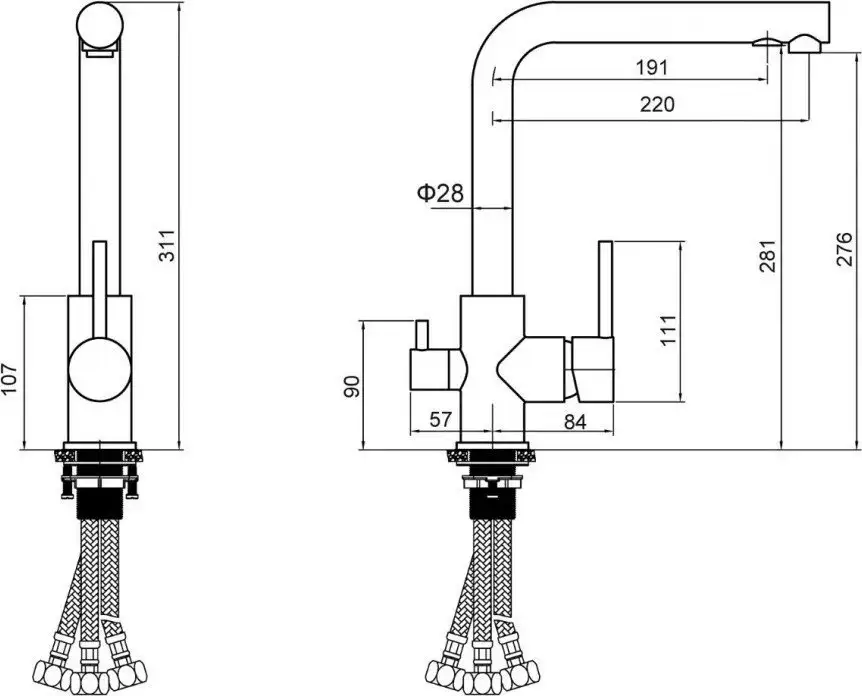 Смеситель Grocenberg GB40551 (золото глянец) - фото товара