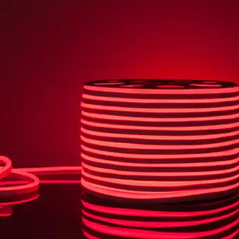 Гибкий неон Elektrostandard 220V 9.6W 120Led 2835 IP67 односторонний красный a040595 – изображение в каталоге