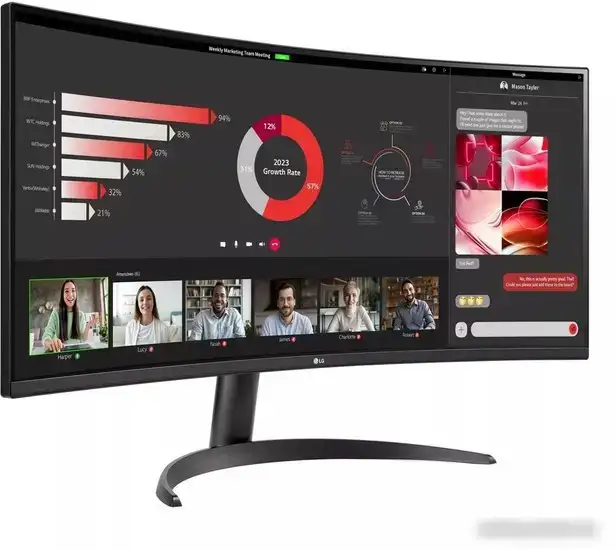 Монитор LG UltraWide 34WR50QC-B – фото товара
