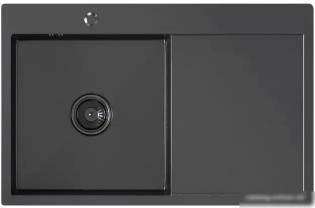 Кухонная мойка Mixline Pro 552922 (черный графит, с сифоном) - изображение в каталоге