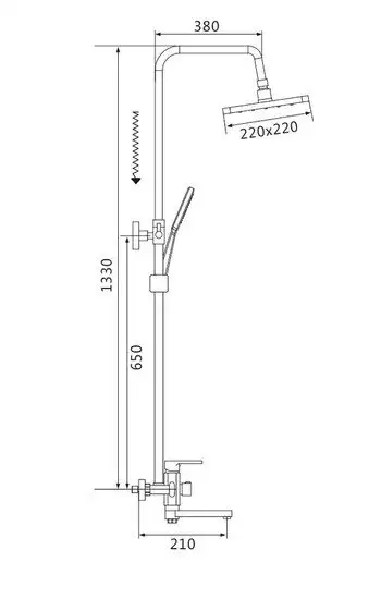 Душевая система Shevanik S9936 - фото товара