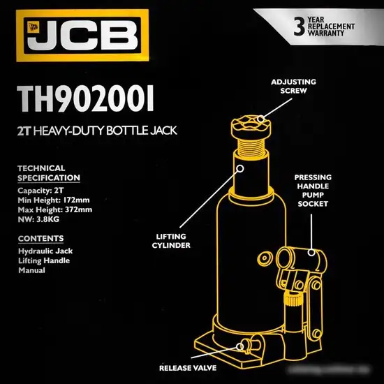 Бутылочный домкрат JCB TH902001 (2т) – фото товара