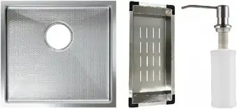 Кухонная мойка Schtoff Undermount Best Decor Silver 4545 + коландер K-1 BLACK + дозатор SD-1 SILVER - изображение в каталоге