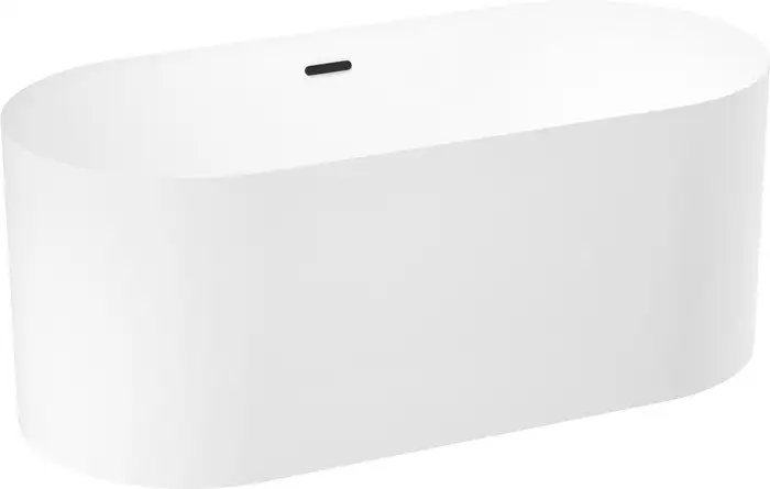 Ванна Wellsee Chalice Perfection 166x77 230601003 (отдельностоящая ванна белый глянец, экран, ножки, сифон-автомат матовый черный) - фото товара