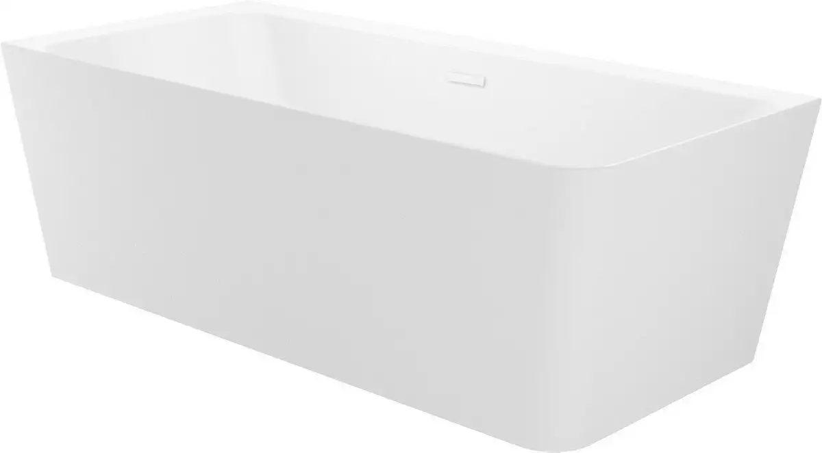 Ванна Wellsee Bromance 170x78 23160402R (пристенная ванна (левая) белый глянец, экран, ножки, сифон-автомат глянцевый белый) - фото товара