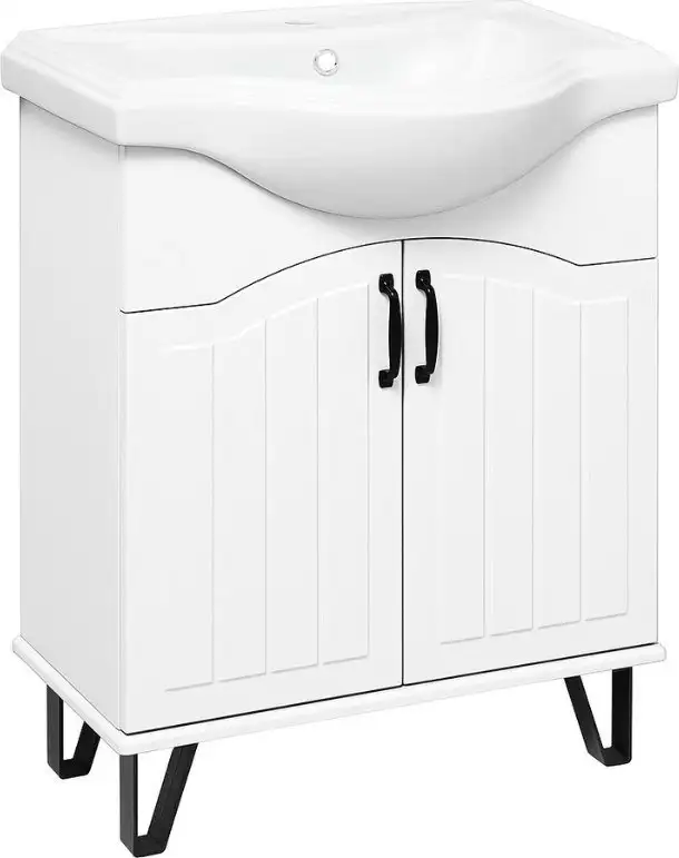 Runo Тумба с умывальником Runo Марсель 65 + Классик 65 (напольная, белый) – фото товара