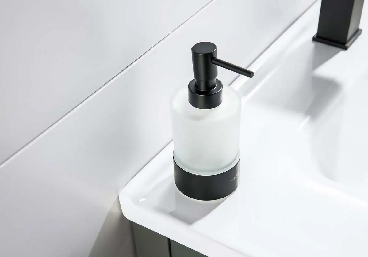 Дозатор для жидкого мыла Aquatek Лира AQ4429MB (черный матовый) – фото товара