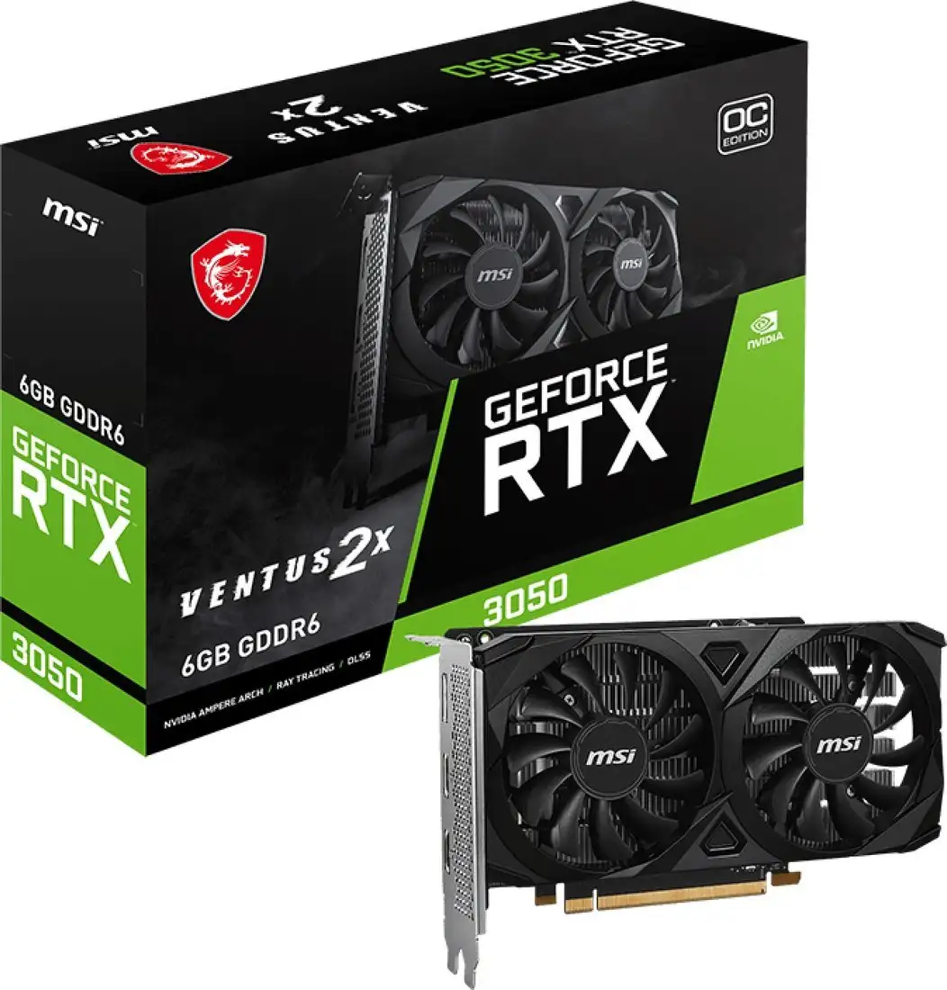 Видеокарта MSI GeForce RTX 3050 Ventus 2X E 6G OC – фото товара