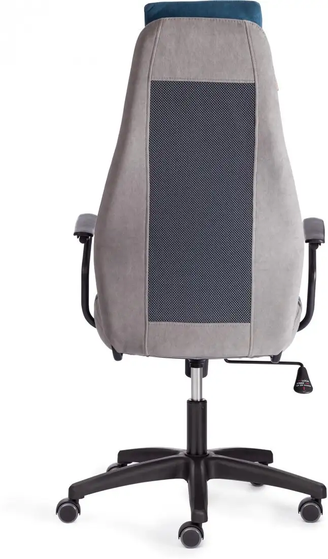 Офисное кресло TetChair Aviator флок/ткань (синий/серый/серый) – фото товара
