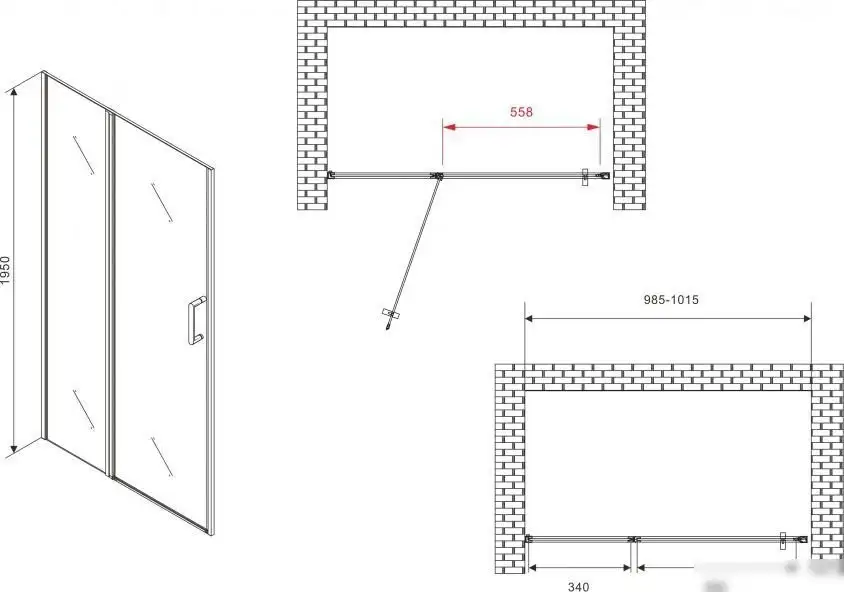 Душевая дверь Abber Sonnenstrand AG04100MS - фото товара