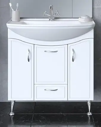 Runo Тумба с умывальником Runo Севилья 85 + Стиль 85 (напольная) – изображение в каталоге