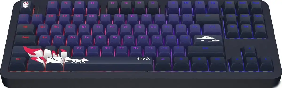 Клавиатура Red Square Alumix TKL Classic Kitsune (черный, g3ms Aquamarine) – фото товара