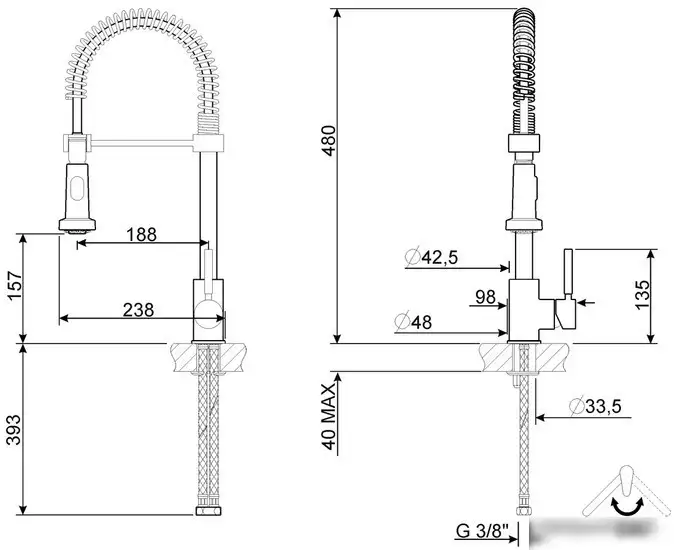 Смеситель Smeg MID9CR - фото товара
