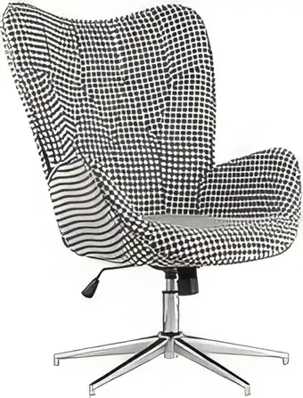Интерьерное кресло Stool Group Филадельфия FUCHS HOUNDTOOTH (регулируемое, черный/белый) – изображение в каталоге