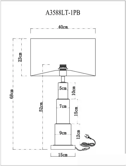 Настольная лампа Arte Lamp Ramada A3588LT-1PB