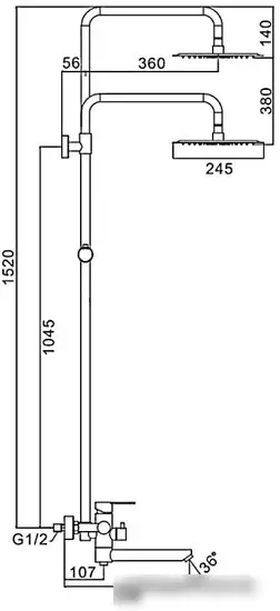 Душевая система FRAP F24801-6 - фото товара