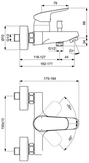 Смеситель Ideal Standard Ceraflex B1721AA - фото товара