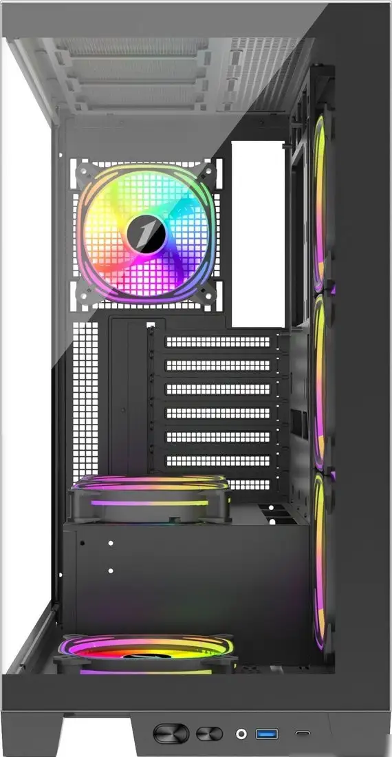 Корпус 1stPlayer Mi8 MI8-BK-3FC7R-1FC7 (черный) – фото товара