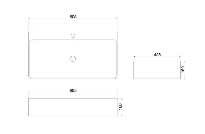 Умывальник SantiLine SL-1080 - фото товара