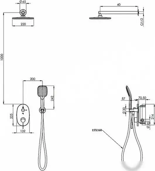Душевая система Teska Sardes AD4082 - фото товара