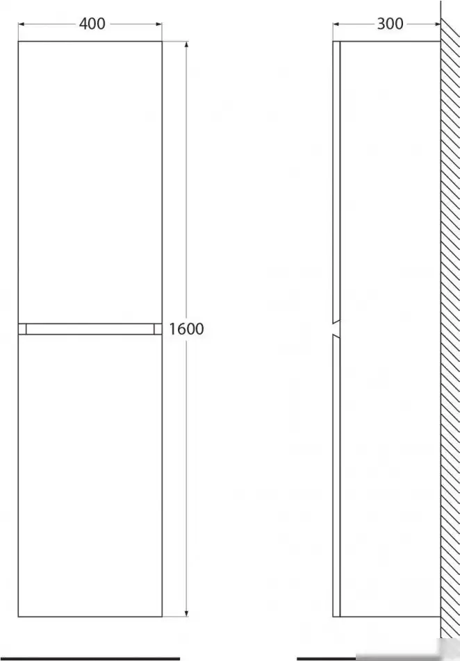 Cezares Шкаф-пенал MOLVENO-1600-2A-SC-ANTR – фото товара