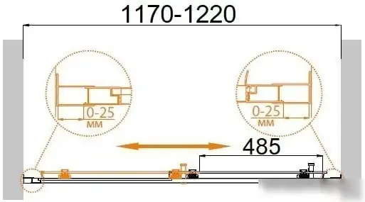 Душевая дверь Cezares Molveno-BF-1-120-P-Cr-IV - фото товара
