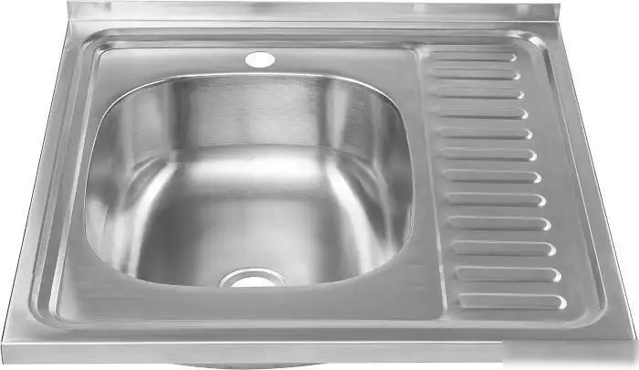 Кухонная мойка Saniteco 6060-L (с сифоном) - фото товара
