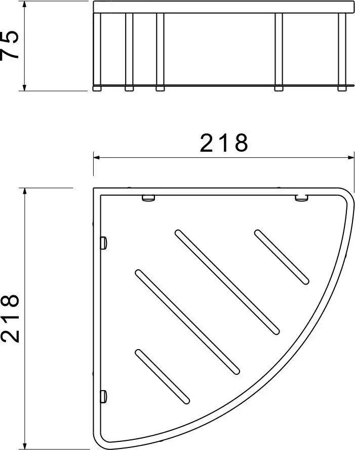 Aquatek Полка AQ4926BGM (черный хром) – фото товара