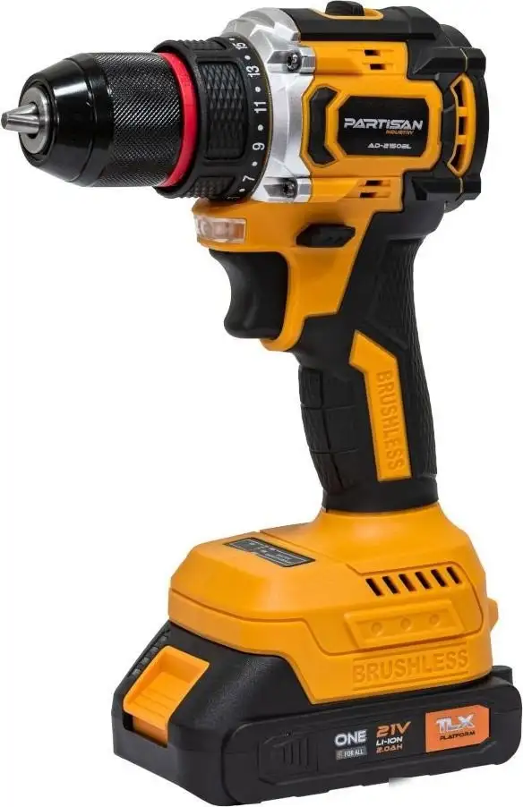 Дрель-шуруповерт Partisan AD-2150BL (с 2-мя АКБ, кейс) – фото товара
