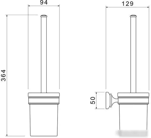 Ершик для унитаза Aquatek Классик AQ4510MB – фото товара