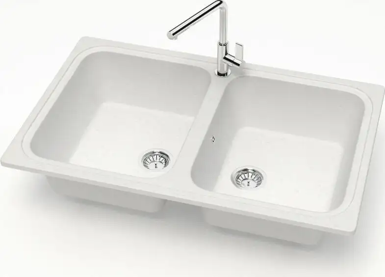 Кухонная мойка MARRBAXX Карельский камень модель 20/G31 (белый) - фото товара