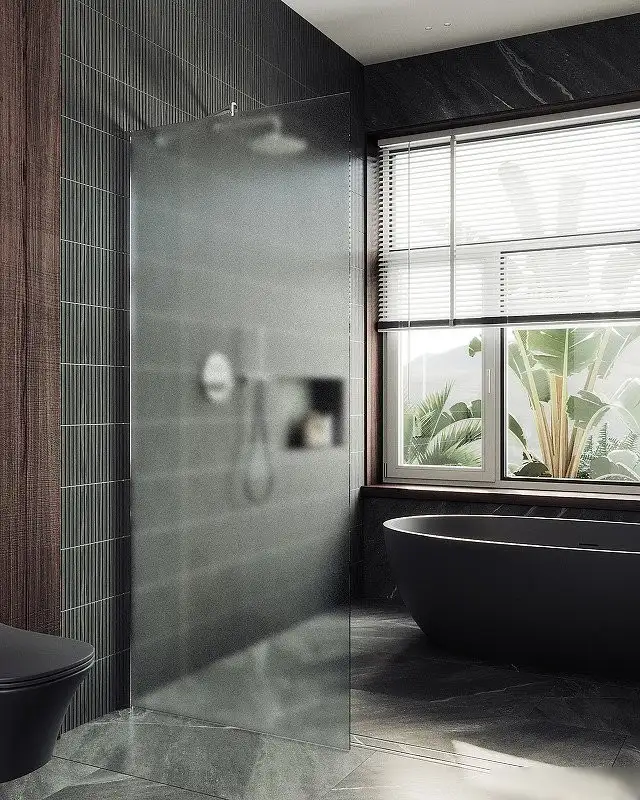 Душевая стенка MaybahGlass 109x195 MGD-680-5ш (сатин стекло/хром матовый) - фото товара