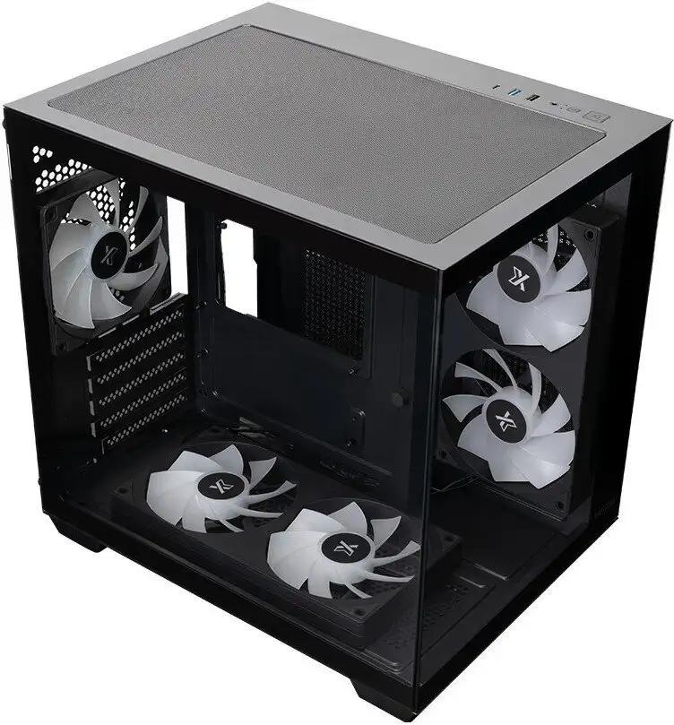 Корпус XASTRA QW400M 5ARGB-FC-C6-AC QW400M-2FA24A-1FC12A-C6-AC (черный) – фото товара
