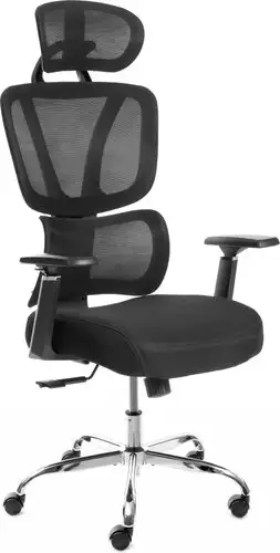 Офисное кресло TetChair Mesh-12HR (ткань, черный) – изображение в каталоге