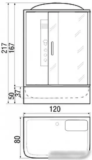 Душевая кабина River Vitim 120/80/50 ТН - фото товара