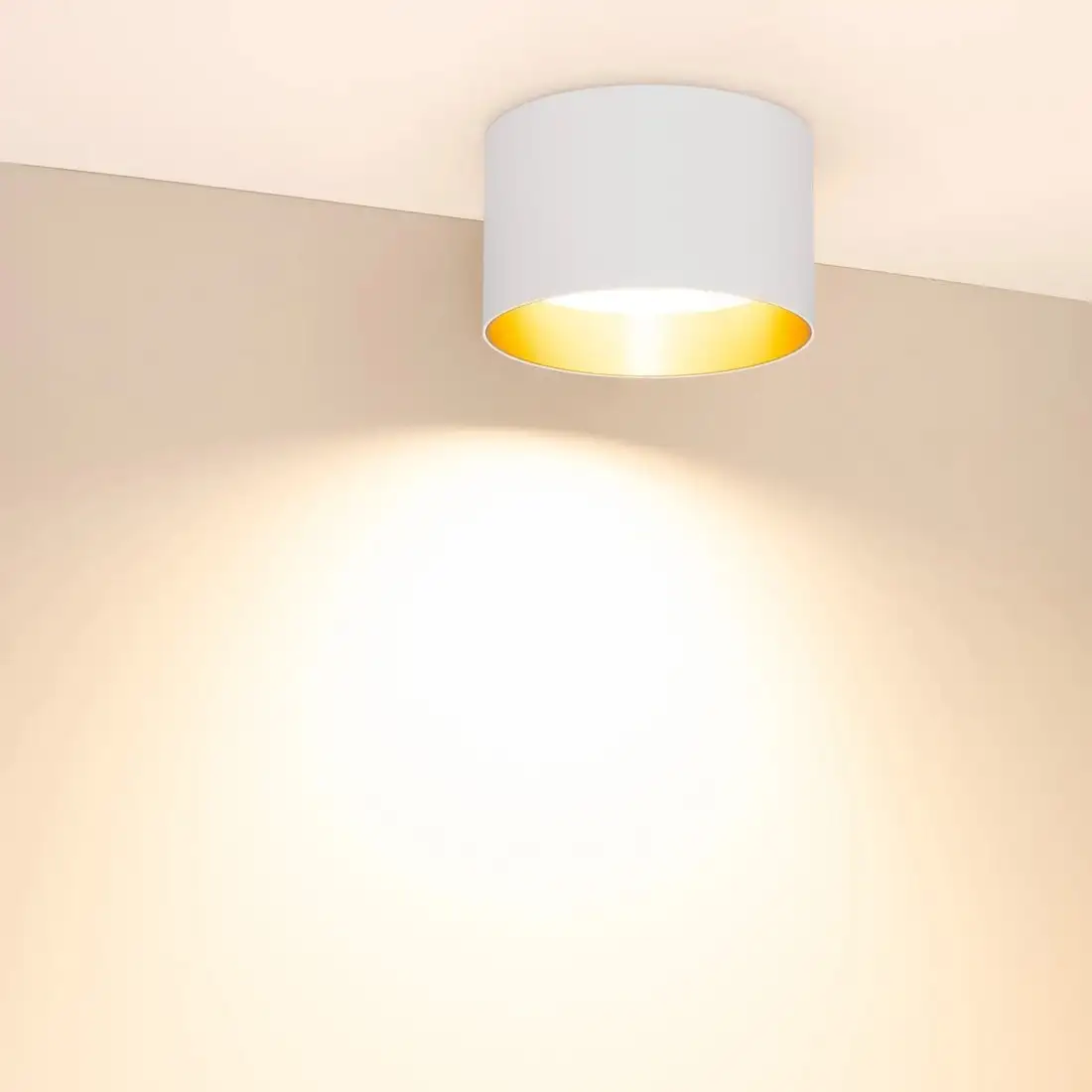 Точечный светильник Arlight SP-BISCOTTO-R140-15W Warm3300-MIX WH-GD 80deg 054915 – фото товара