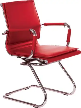 Офисный стул Бюрократ CH-993-Low-V (красный/низкая спинка/хром) – изображение в каталоге