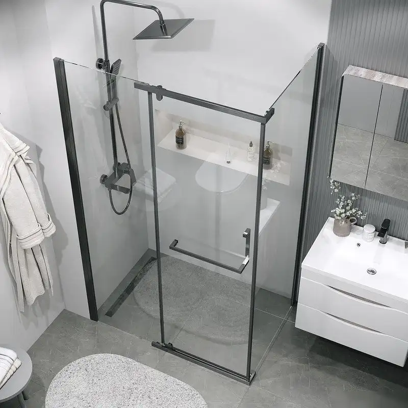 Душевая стенка Grossman Pragma 90x195 200.K33.03.90.42.00 (графит сатин,стекло прозрачное) - фото товара