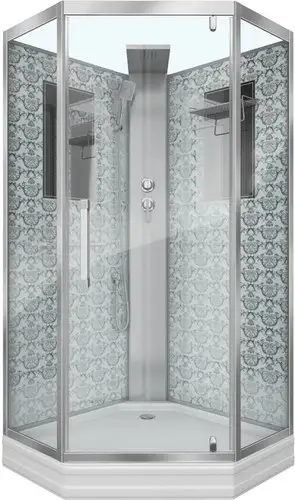 Душевая кабина Niagara NG-7717WBK 100x100x210 (прозрачное стекло) - изображение в каталоге