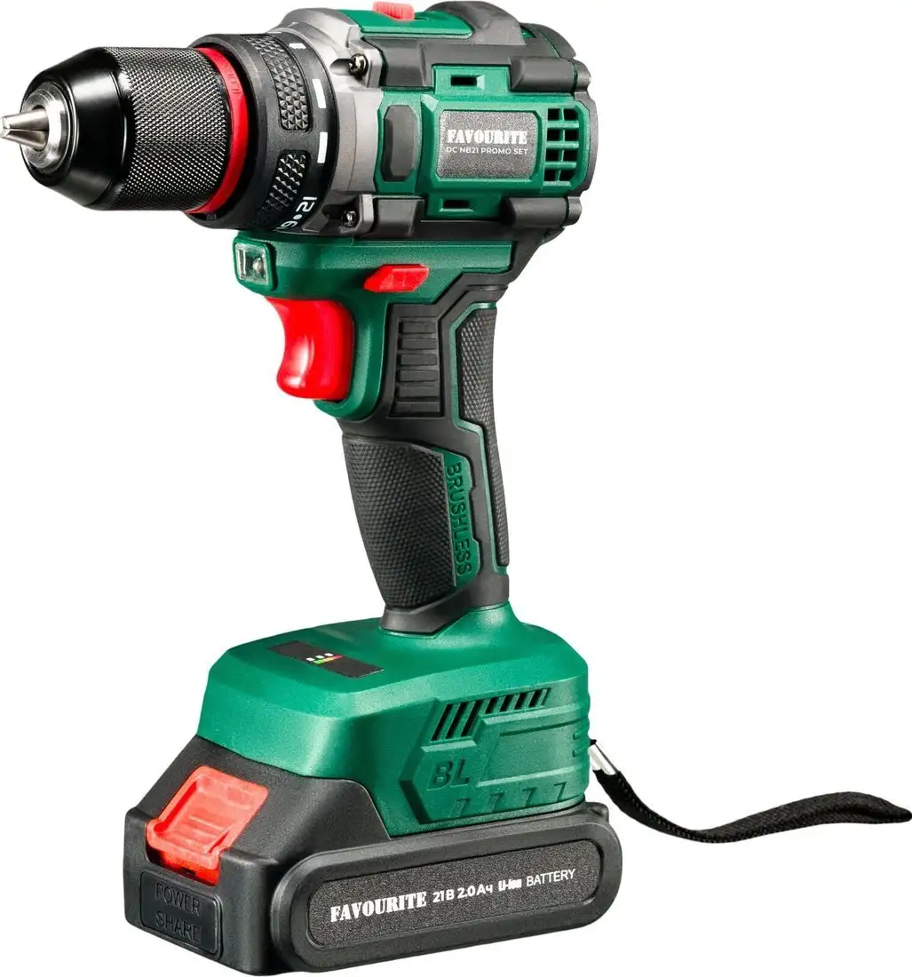 Дрель-шуруповерт Favourite DC NB21 PROMO Set 121158221 (с 2-мя АКБ, кейс) – фото товара