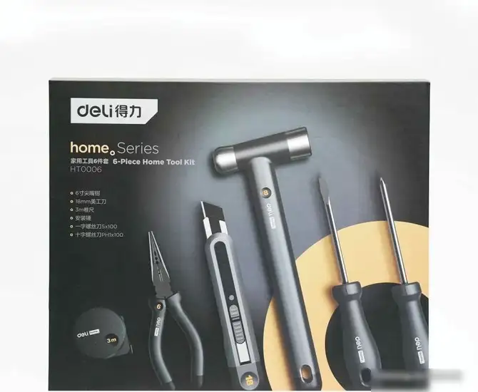 Набор домашнего мастера Deli HT0006 (6 предметов) – фото товара