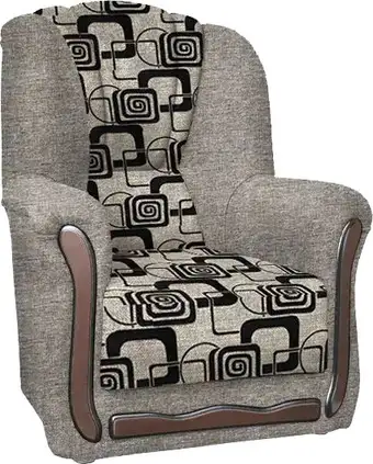 Интерьерное кресло Асмана Анна-1 (рогожка кубики коричневые/рогожка беж) – изображение в каталоге