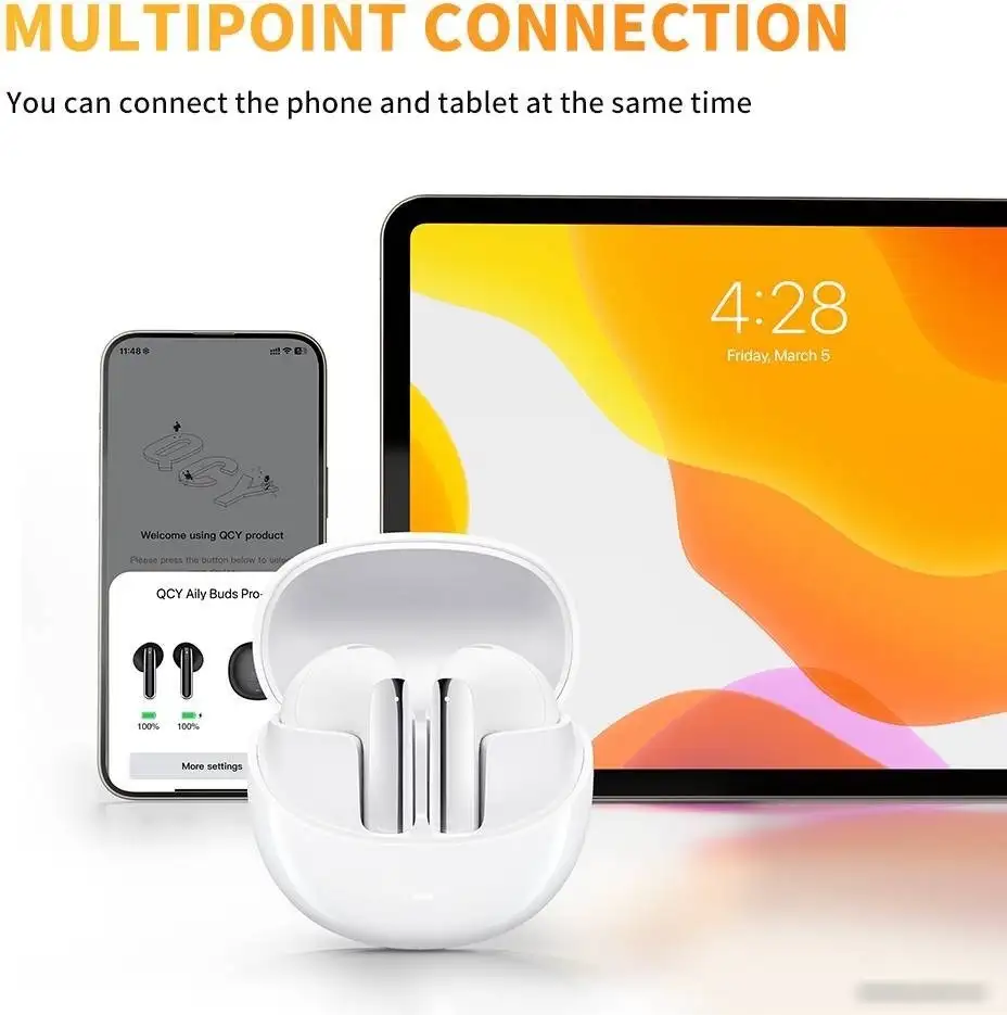 Наушники QCY AilyBuds Pro (белый) – фото товара