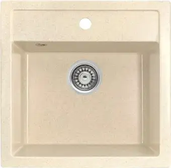 Кухонная мойка Saniteco Terra (бежевый с сифоном) - изображение в каталоге