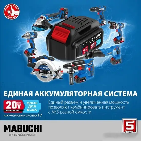 Дрель-шуруповерт Зубр Профессионал DL-201-22 (с 2-мя АКБ 2 Ач, кейс) – фото товара