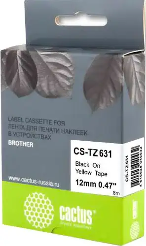 Картридж-лента для термопринтера CACTUS CS-TZ631 (аналог Brother TZe-631) – изображение в каталоге