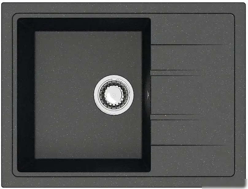 Кухонная мойка Berge BR-5850 + смеситель AM.PM Like F8007122 (черный) - фото товара